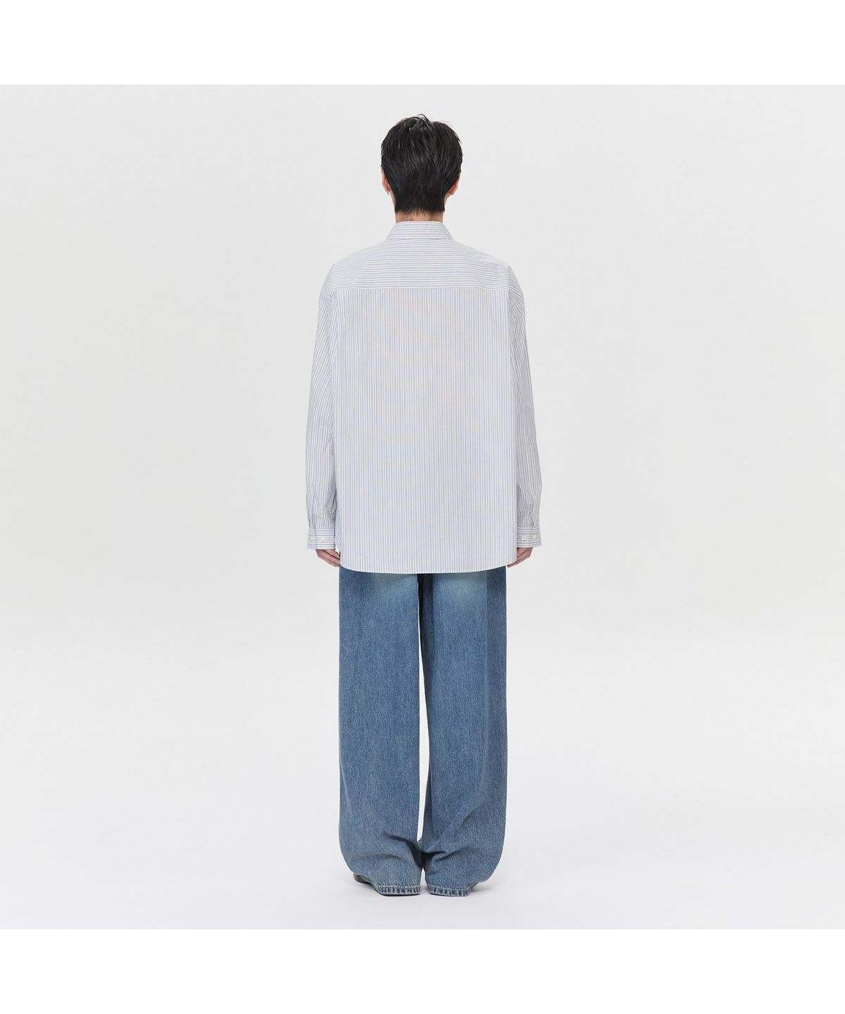 커스텀멜로우(CUSTOMELLOW) Blue Wide Fit Drawstring Jeans CWPAM26394BUX
