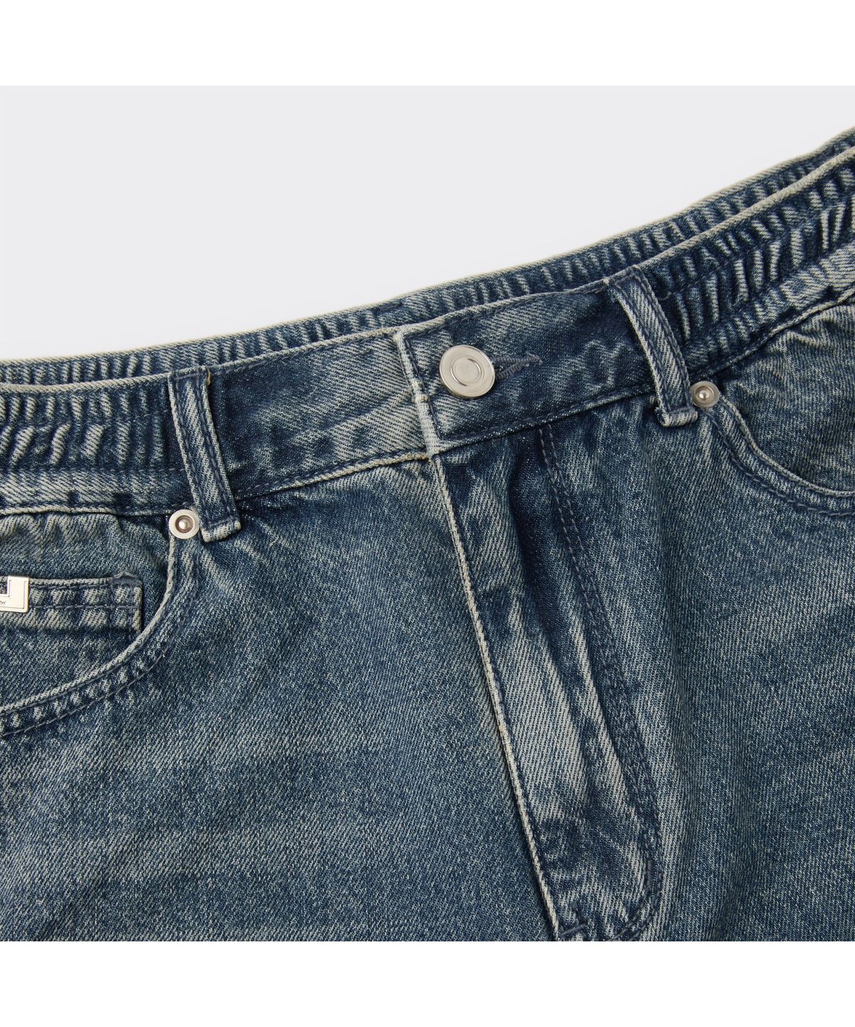 커스텀멜로우(CUSTOMELLOW) Blue Denim Bermuda Shorts CWPAM26373BUX