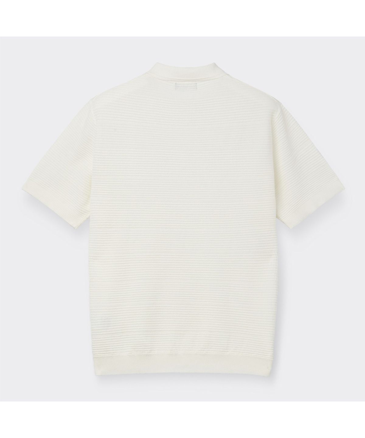 커스텀멜로우(CUSTOMELLOW) Ivory Stripes Textured Collar Sweater CWWAM26411IVX