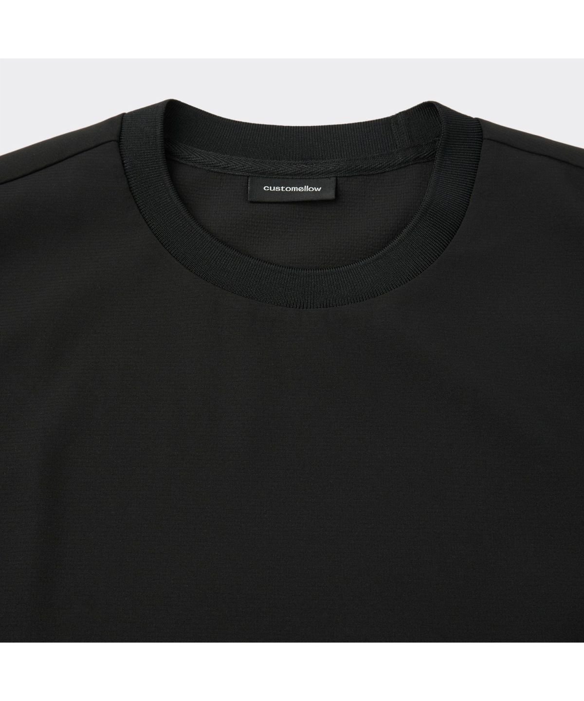 커스텀멜로우(CUSTOMELLOW) Black Woven Sleeveless T-shirt CWTAM26611BKX