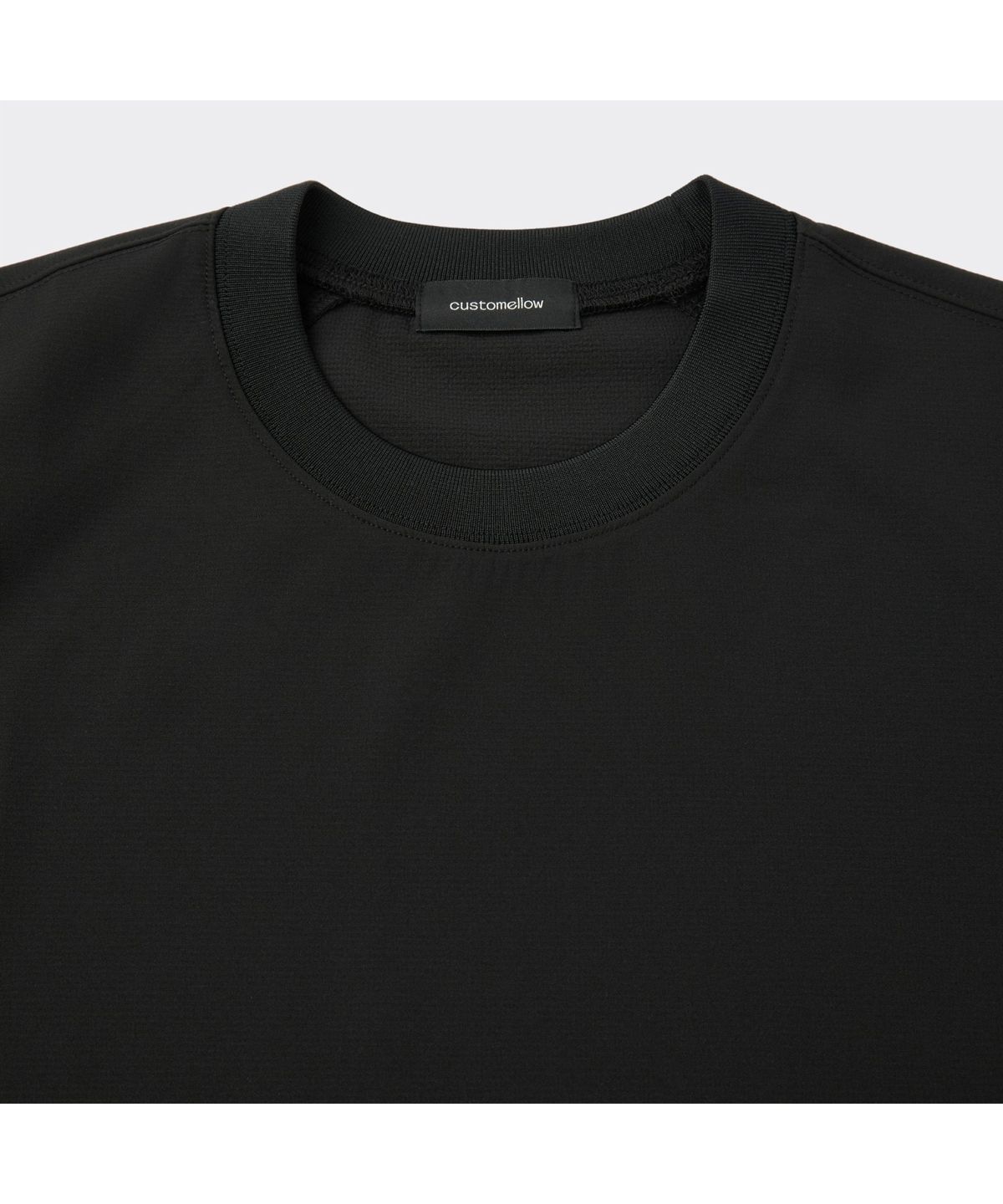 커스텀멜로우(CUSTOMELLOW) Black Woven T-shirt CWTAM26612BKX