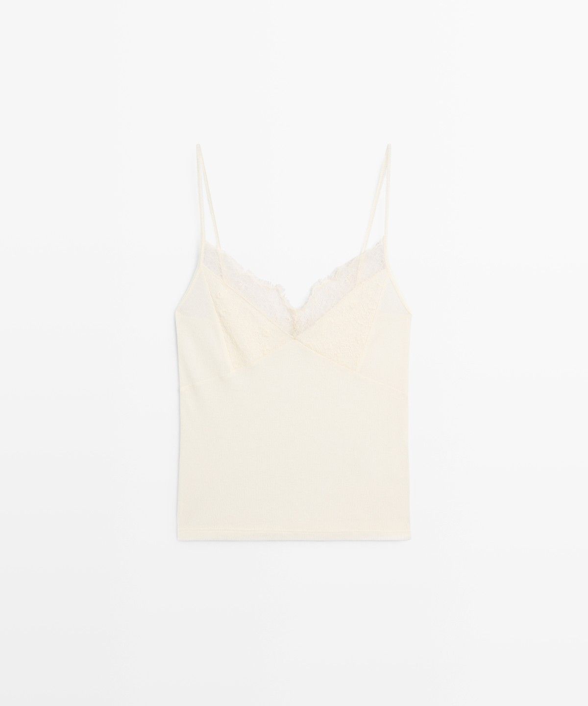 마시모두띠(MASSIMO DUTTI) 레이스 디테일 캐미솔 탑