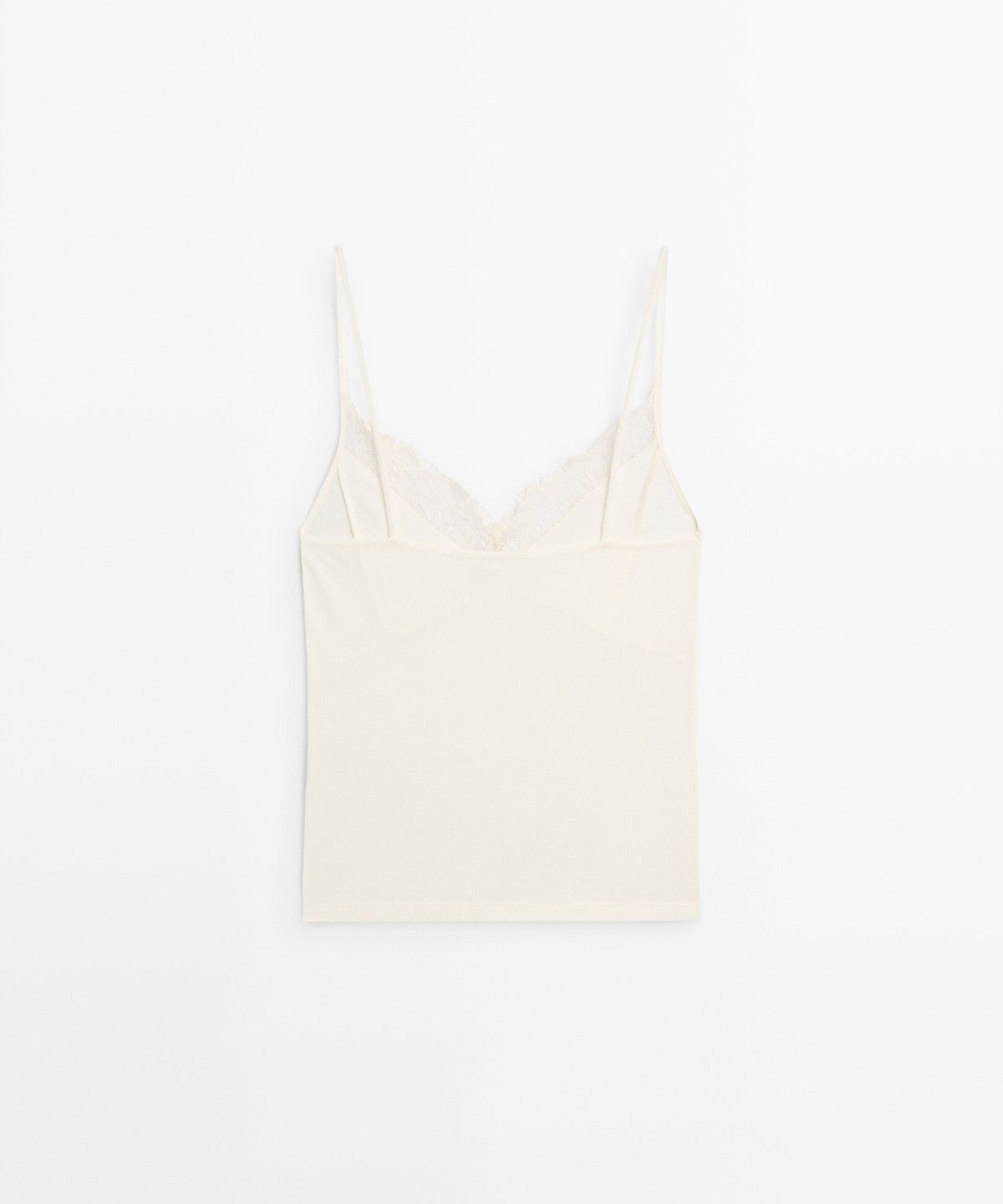 마시모두띠(MASSIMO DUTTI) 레이스 디테일 캐미솔 탑