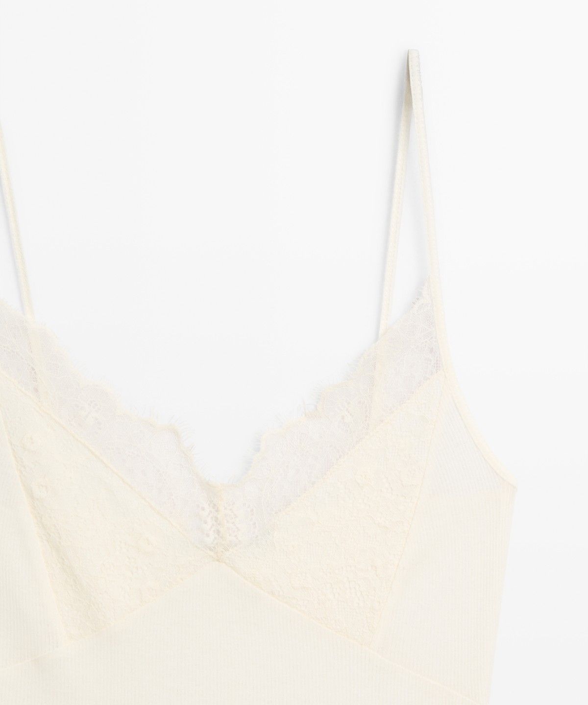 마시모두띠(MASSIMO DUTTI) 레이스 디테일 캐미솔 탑