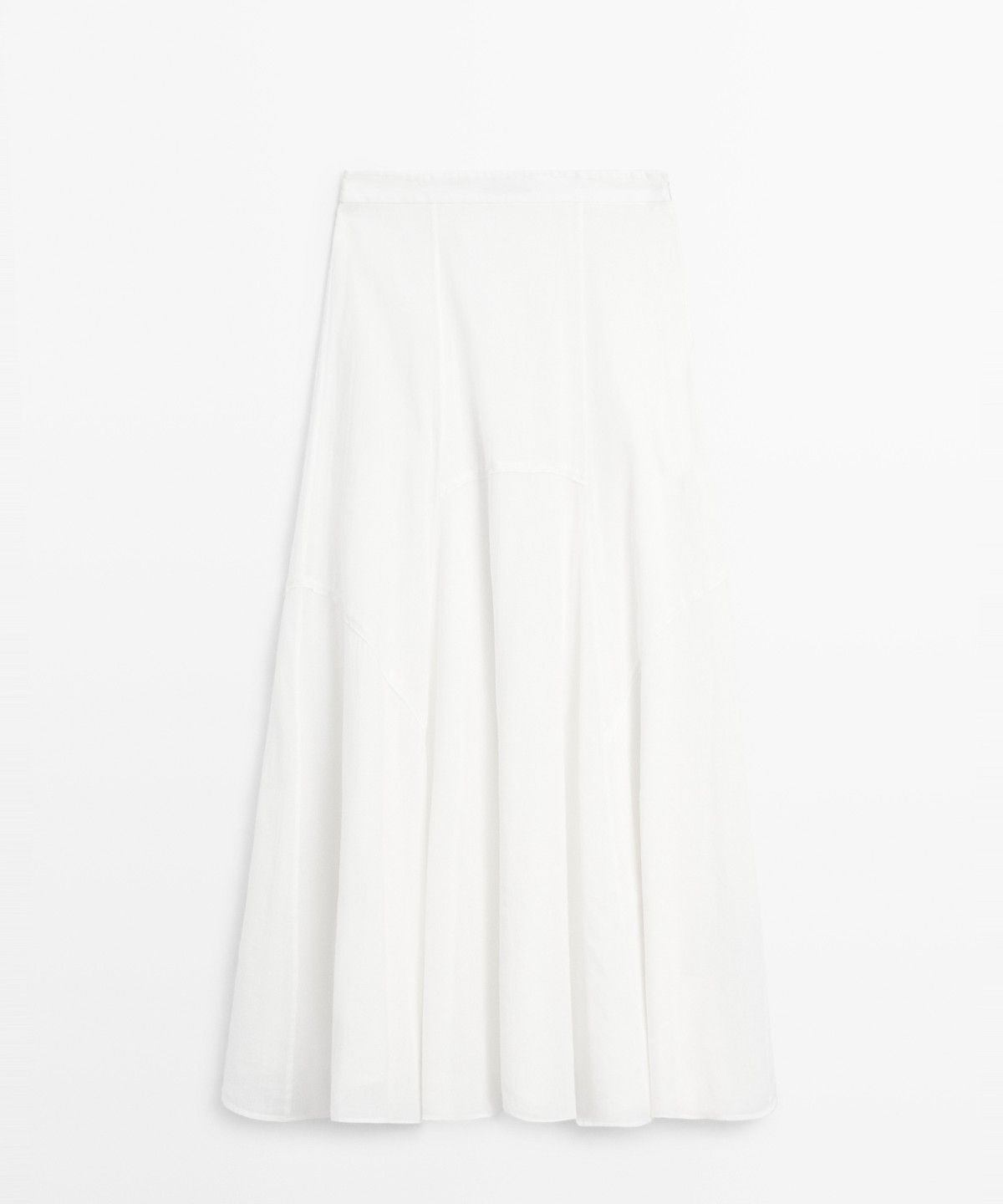 마시모두띠(MASSIMO DUTTI) 패널 디테일 플루이드 미디 스커트