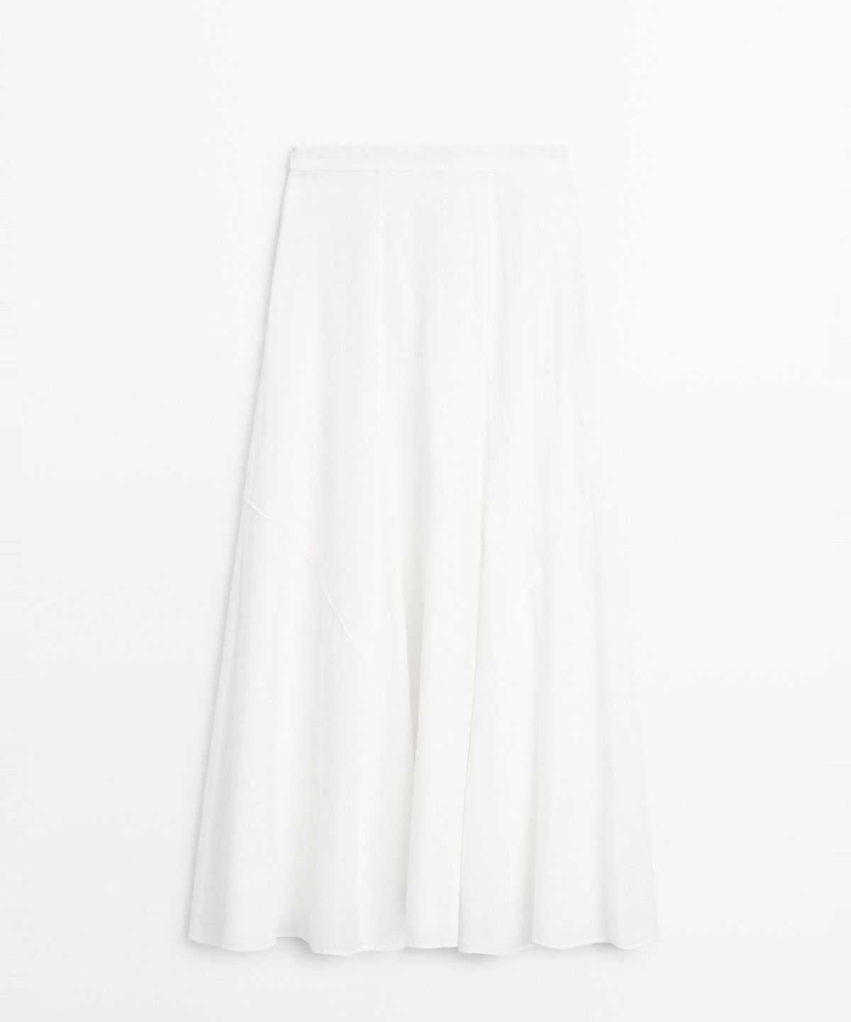 마시모두띠(MASSIMO DUTTI) 패널 디테일 플루이드 미디 스커트