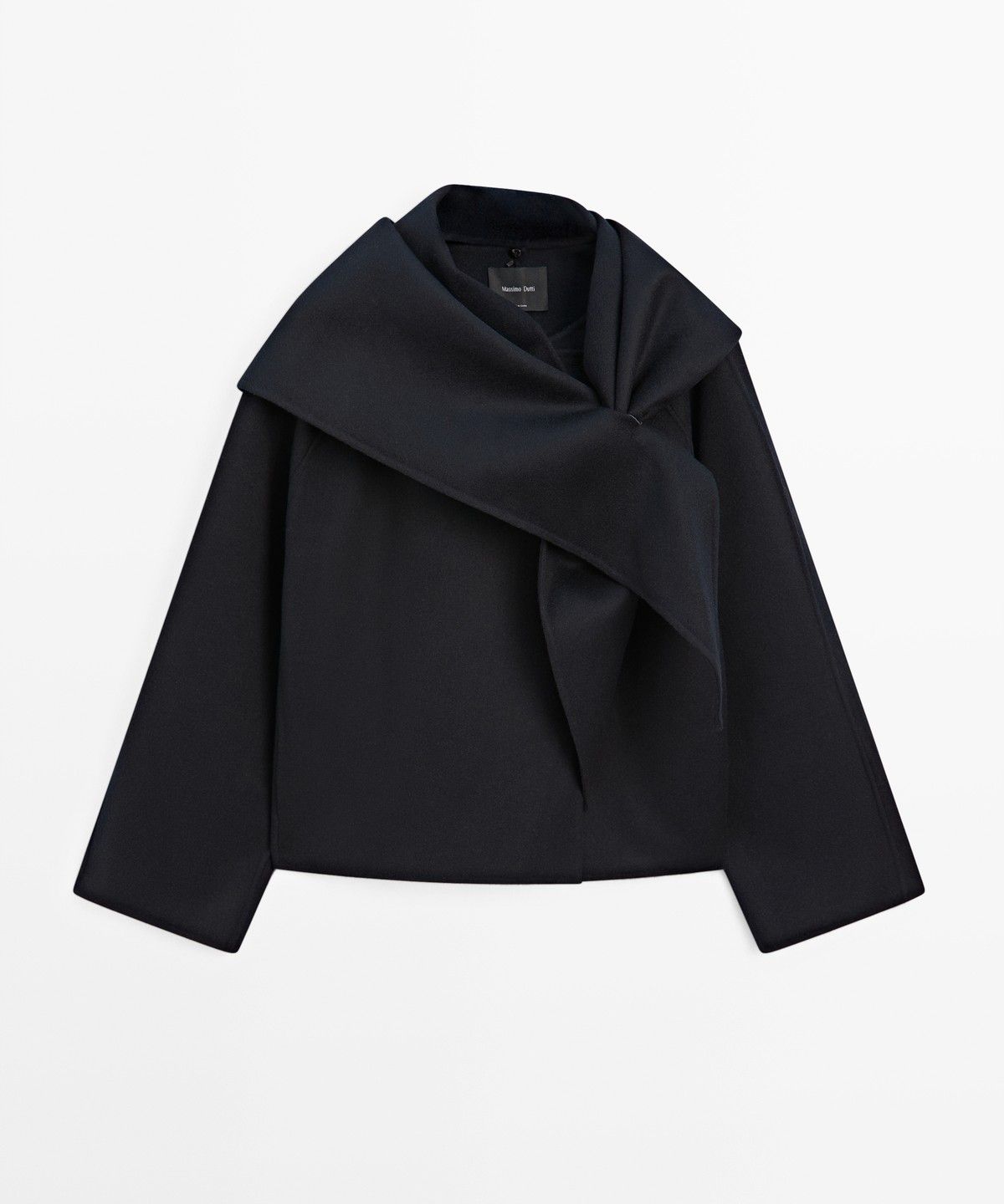 마시모두띠(MASSIMO DUTTI) 스카프 디테일 쇼트 코트