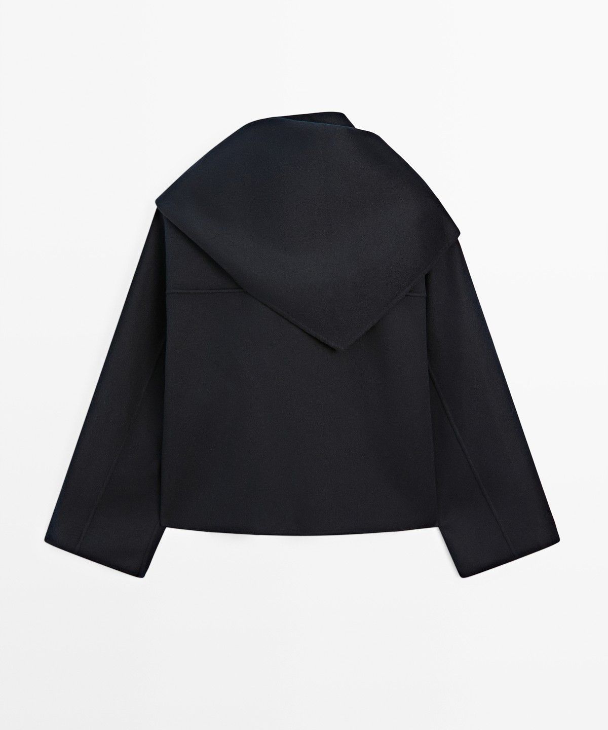 마시모두띠(MASSIMO DUTTI) 스카프 디테일 쇼트 코트