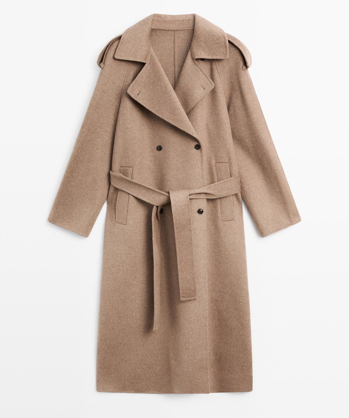 마시모두띠(MASSIMO DUTTI) 울 블렌드 롱 트렌치 코트