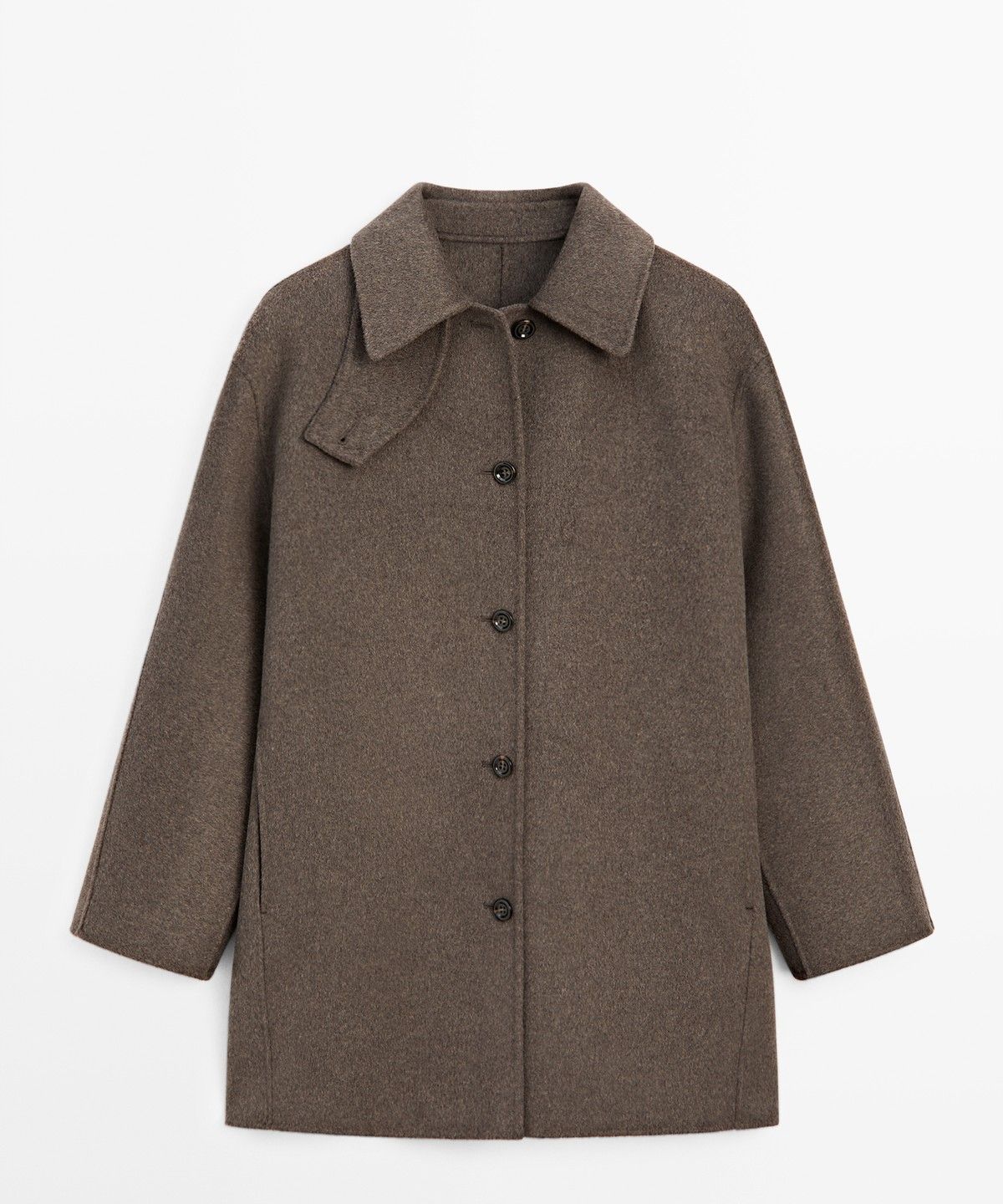 마시모두띠(MASSIMO DUTTI) 멜란지 울 블렌드 코트