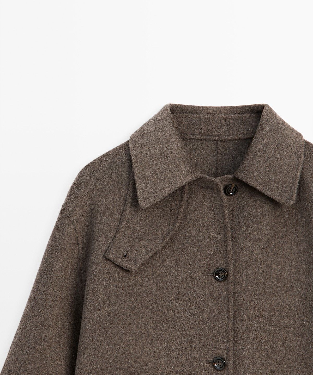 마시모두띠(MASSIMO DUTTI) 멜란지 울 블렌드 코트
