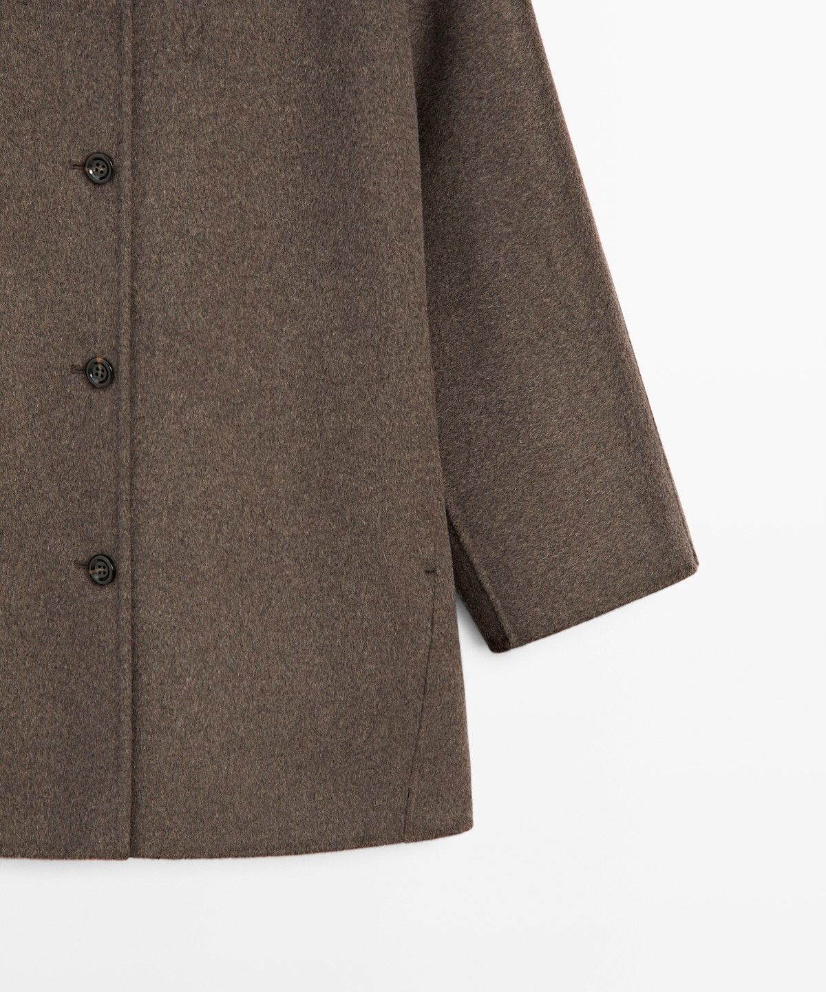 마시모두띠(MASSIMO DUTTI) 멜란지 울 블렌드 코트