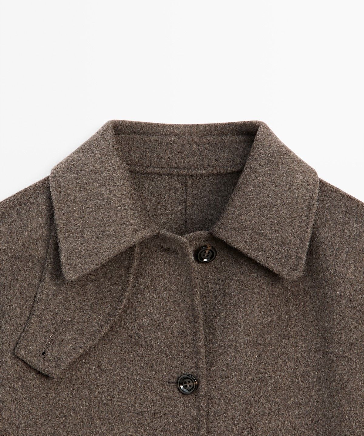 마시모두띠(MASSIMO DUTTI) 멜란지 울 블렌드 코트