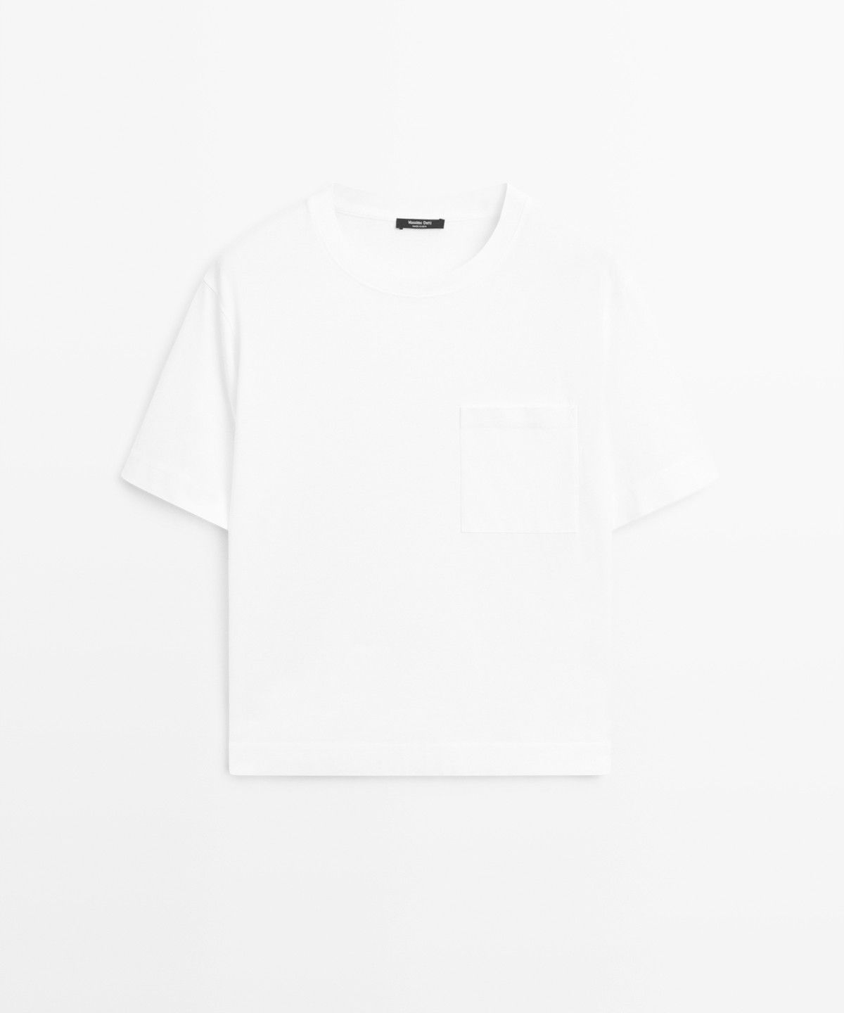 마시모두띠(MASSIMO DUTTI) 포켓 디테일 반팔 티셔츠
