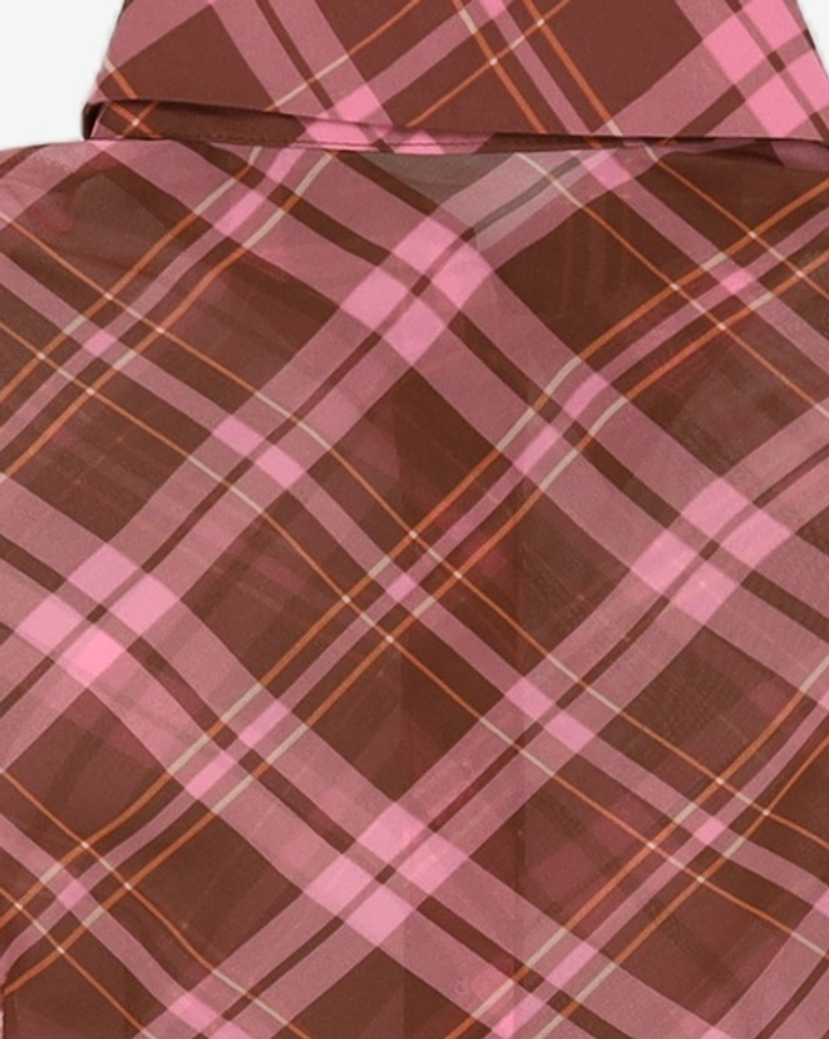 큐리티(CURETTY) C SEE-THROUGH CHECKED BLOUSE_PINK M