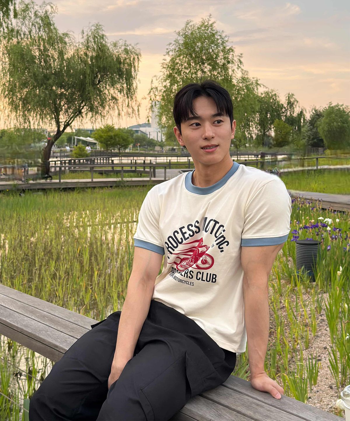 피알씨에스에스(PRCSS) ringer crop tee - Cream