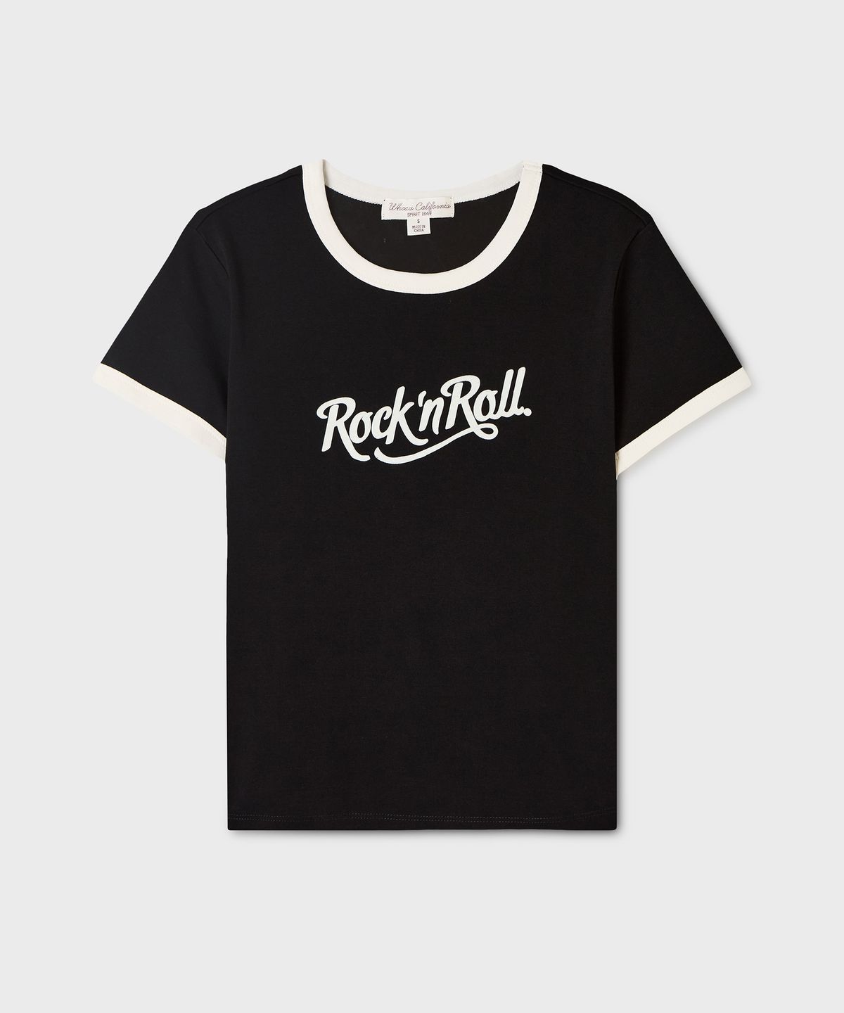 후아유(WHO.A.U) Rock Lettering Ringer T-shirt(F) / WHRAG3721F