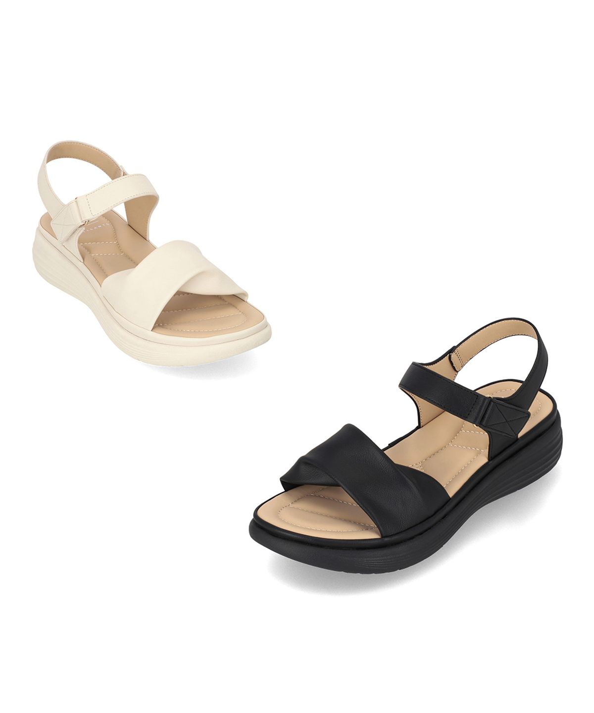 엘칸토(ELCANTO) 마쯔 여성 소프트 셔링 경량 컴포트 샌들 3.5cm LCWW12M626