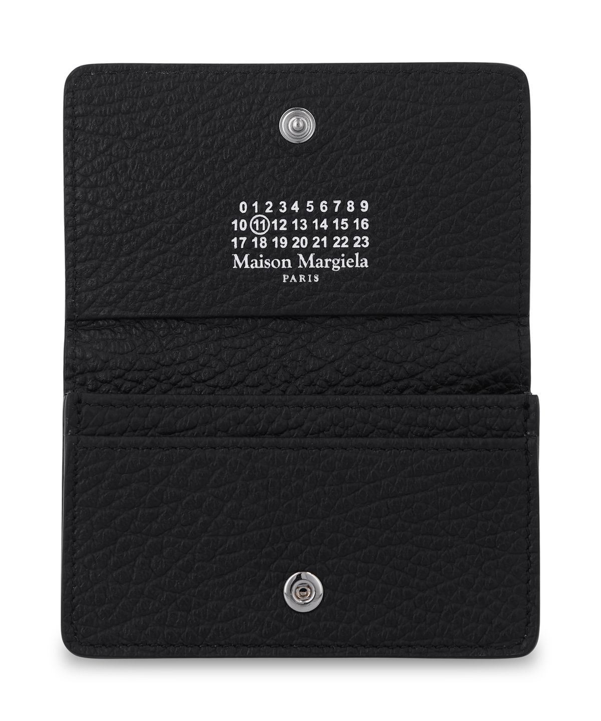 메종 마르지엘라(MAISON MARGIELA) 4 스티치 그레이니 레더 비즈니스 카드 홀더 - 블랙 / SA3VX0008P4455T8013.