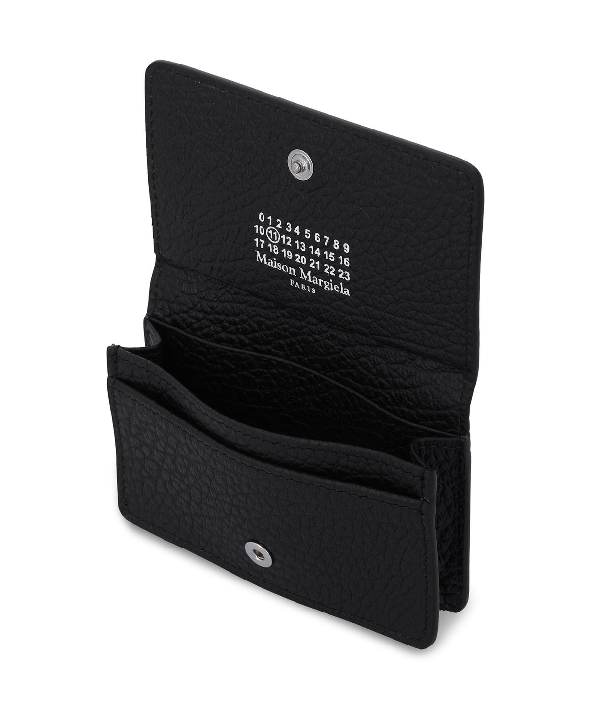 메종 마르지엘라(MAISON MARGIELA) 4 스티치 그레이니 레더 비즈니스 카드 홀더 - 블랙 / SA3VX0008P4455T8013.