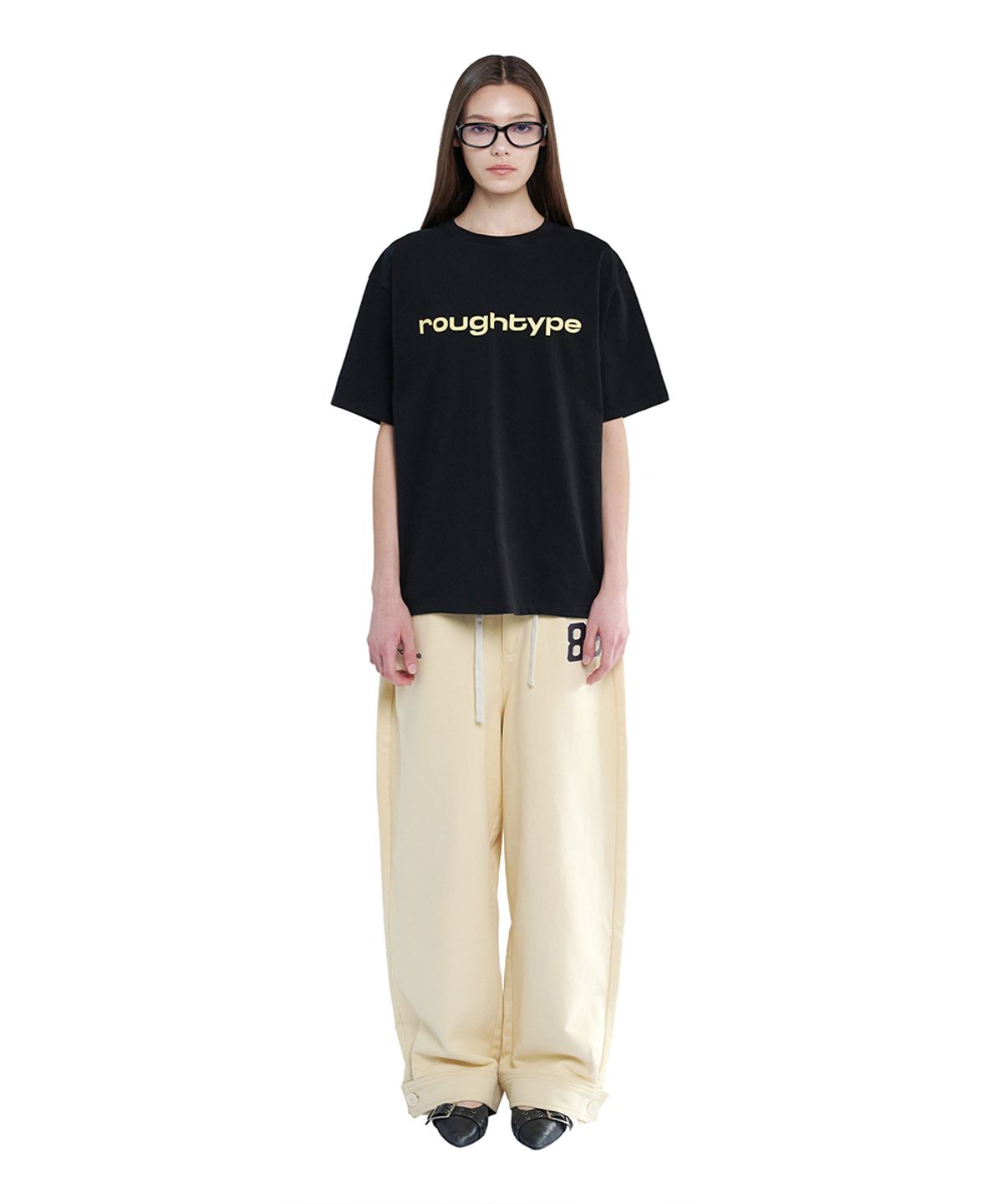 로타입(ROUGHTYPE) rotype Signature Oversize Short Sleeve - Black