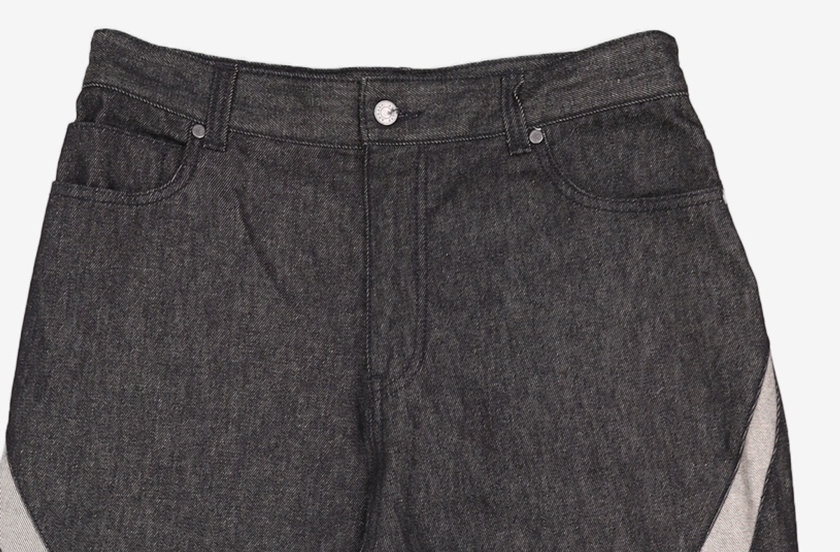 애드오프(ADDOFF) HOOF CURL LINE REAL WIDE DENIM PANTS BLACK 50