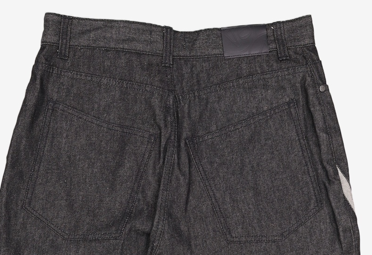 애드오프(ADDOFF) HOOF CURL LINE REAL WIDE DENIM PANTS BLACK 50