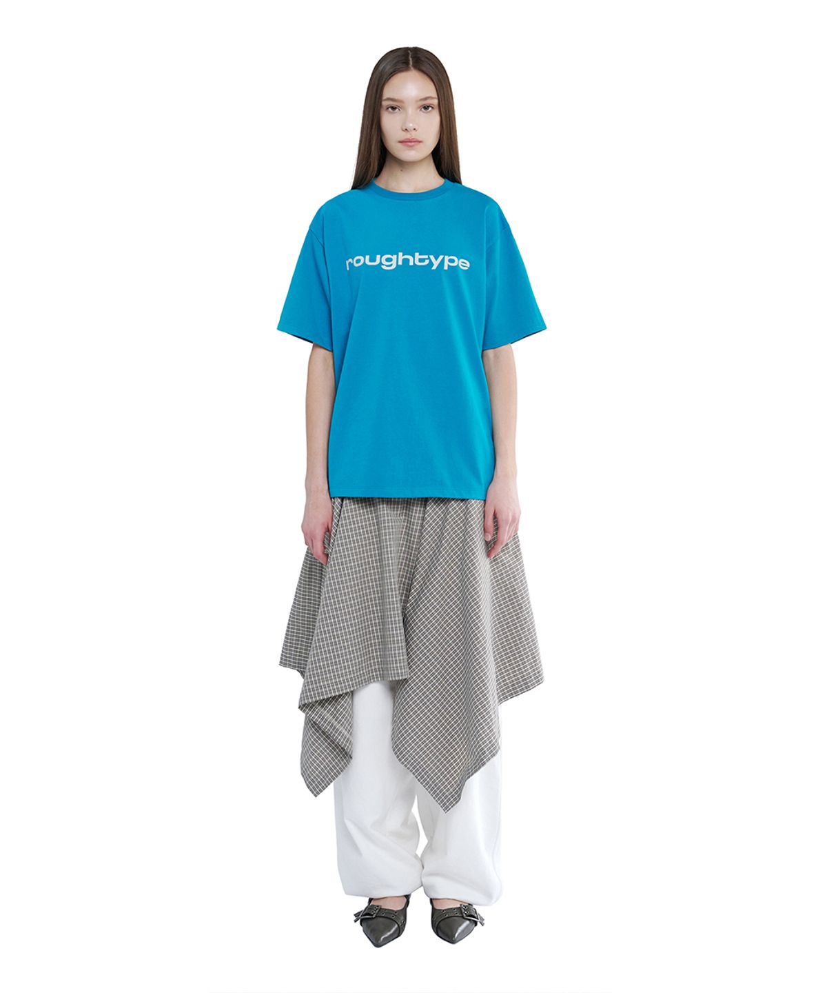 로타입(ROUGHTYPE) rotype Signature Oversize Short Sleeve - Blue green