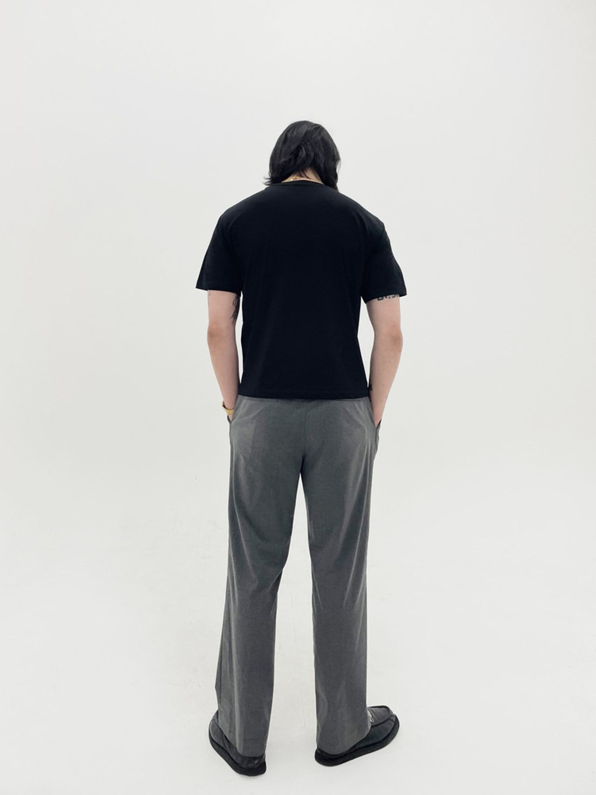행텐(HANGTEN) 남성 코튼 라운드넥 크롭 반팔 티셔츠_100(10570-031-492-69)