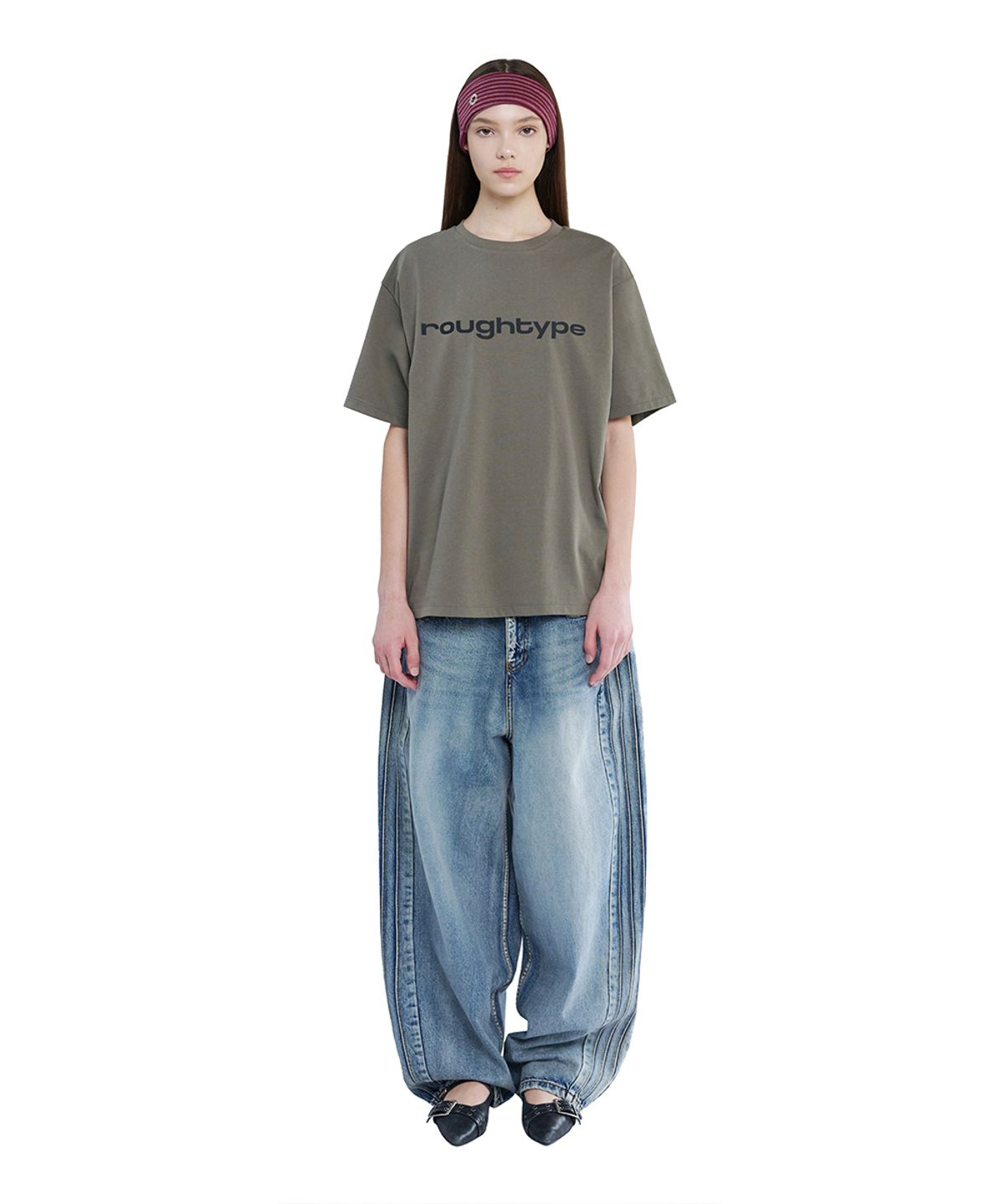 로타입(ROUGHTYPE) rotype Signature Oversize Short Sleeve - Khaki