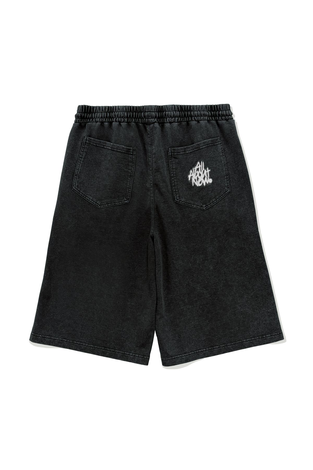 올어바웃뉴(ALL ABOUT NEW) 망점 솔트 워싱 7부 팬츠 블랙 ANA2RM13ABK