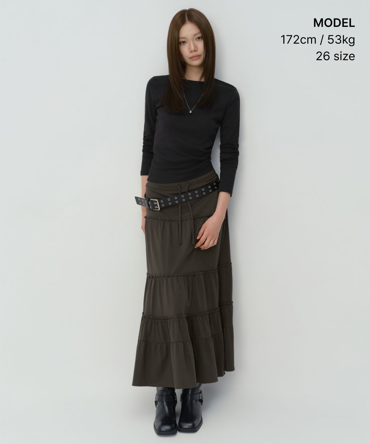 무신사 스탠다드 우먼(MUSINSA STANDARD WOMAN) 우먼즈 신세틱 레더 아일렛 더블 핀 벨트_40mm