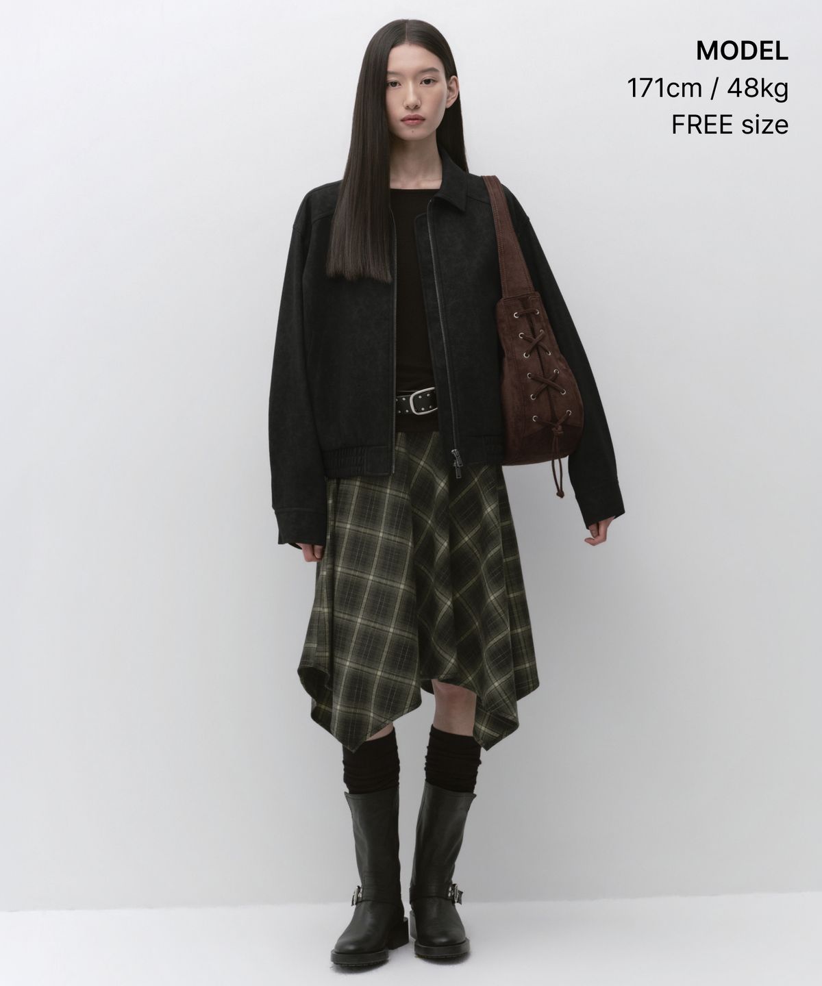 무신사 스탠다드 우먼(MUSINSA STANDARD WOMAN) 우먼즈 신세틱 스웨이드 에스닉 호보백 [다크 브라운]