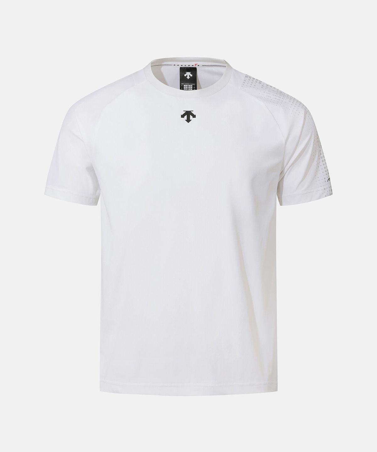데상트(DESCENTE) 남성 쿨링 트리코트 그래픽 반팔 티셔츠 화이트 SR311TTS76
