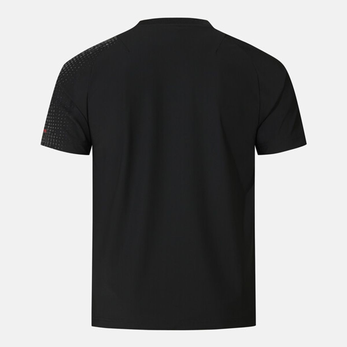 데상트(DESCENTE) 남성 쿨링 트리코트 그래픽 반팔 티셔츠 블랙 SR311TTS76