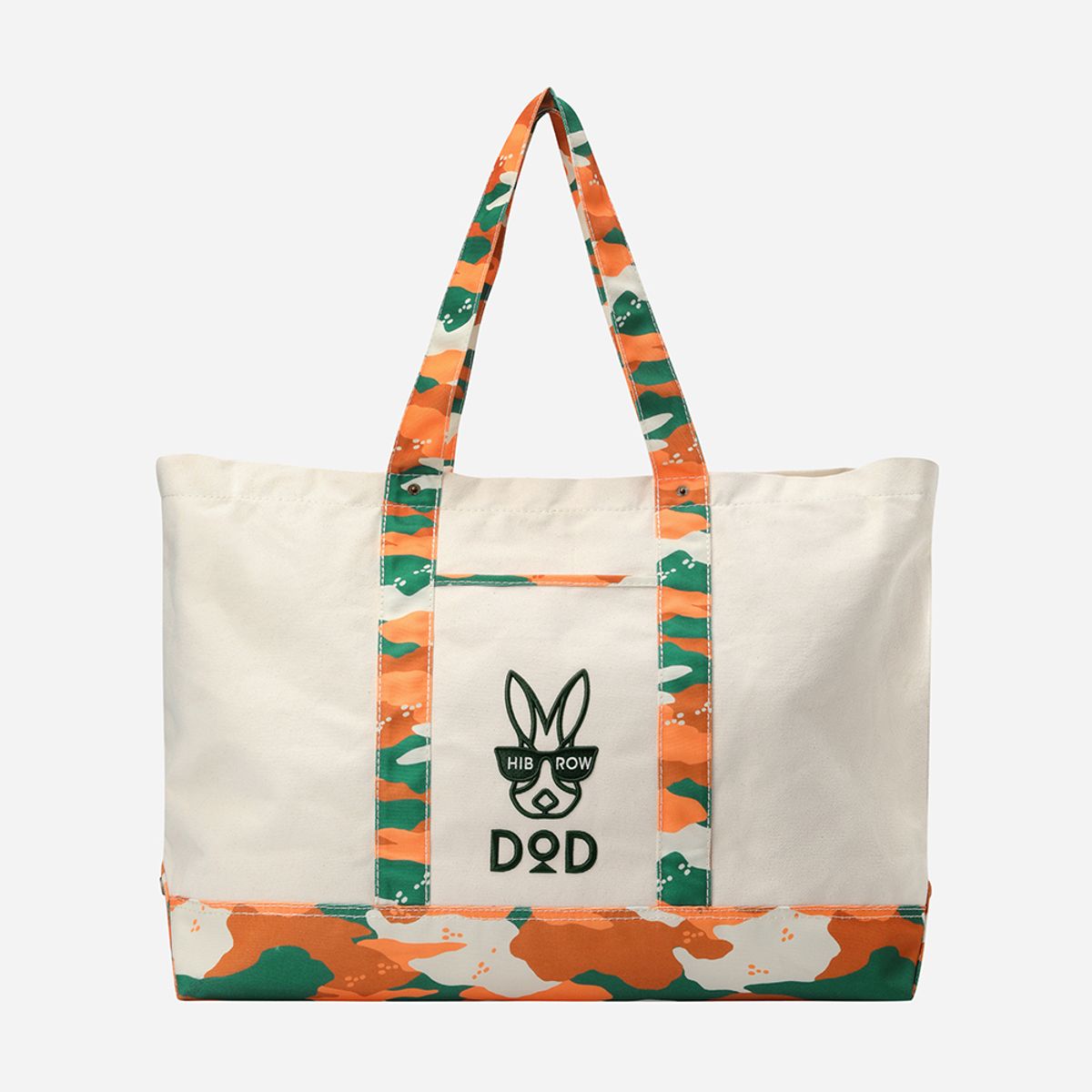디오디(DOD) DOD x HIBROW 크래프트 카모 토트백(PTN ORANGE)