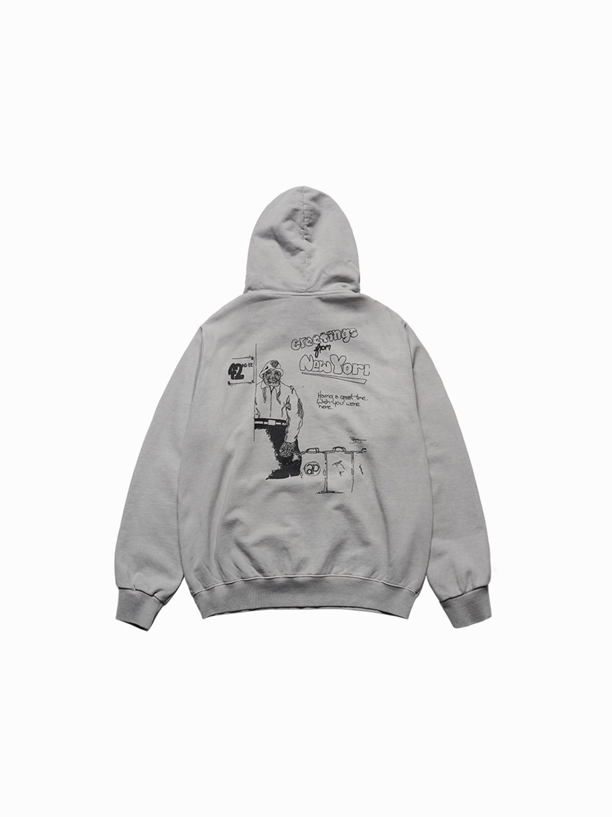 아크메드라비(ACME DE LA VIE) JMB GREETINGS FROM NEW YORK PIGMENT HOODIE