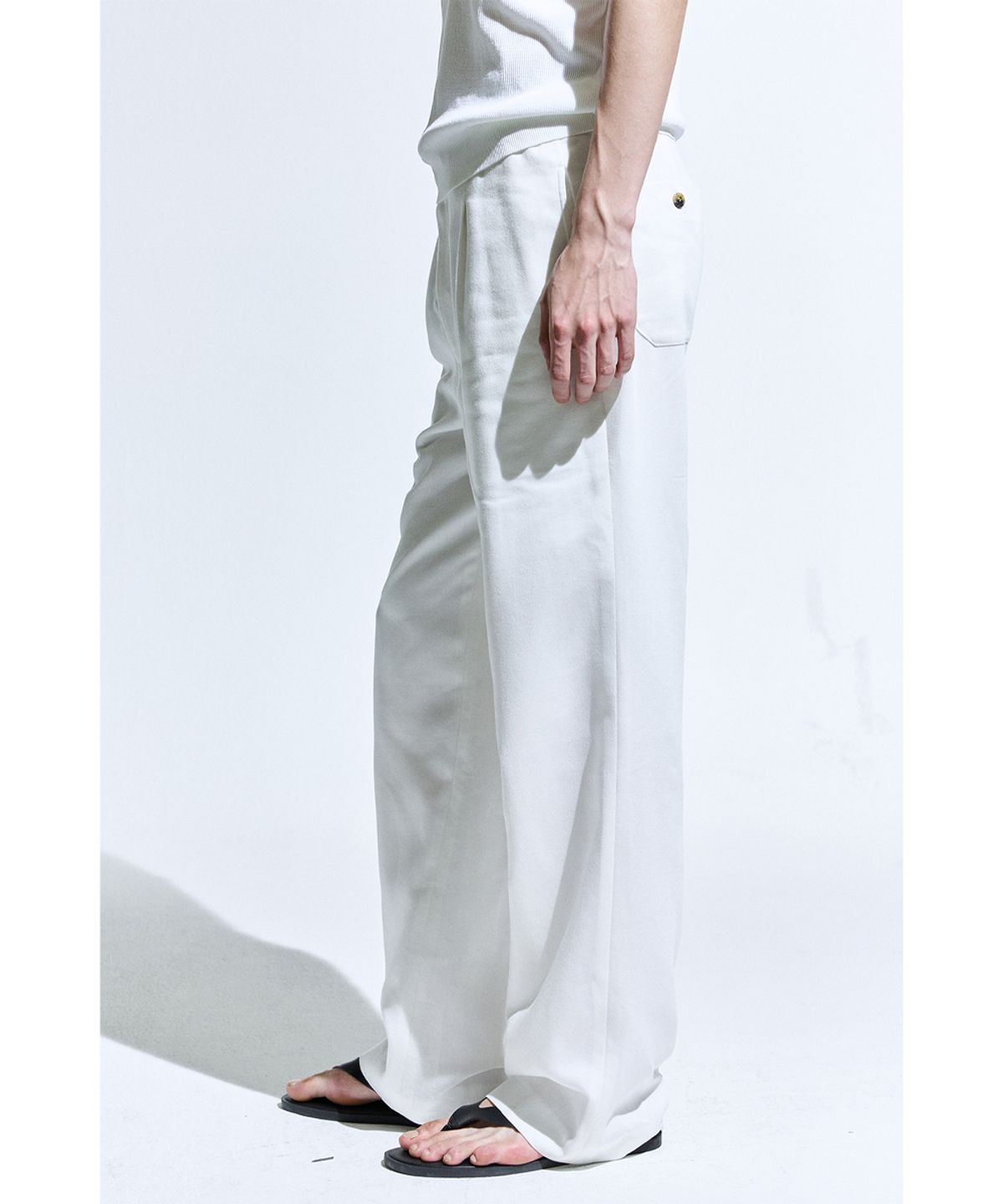 세비지(SAVAGE) String Dinner Trousers - Ivory