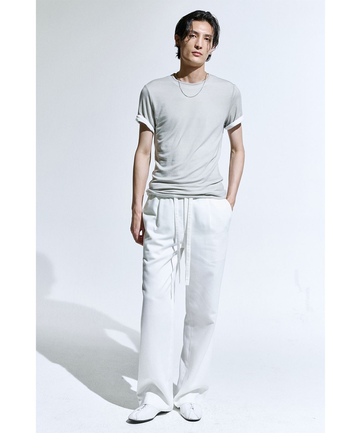 세비지(SAVAGE) String Dinner Trousers - Ivory