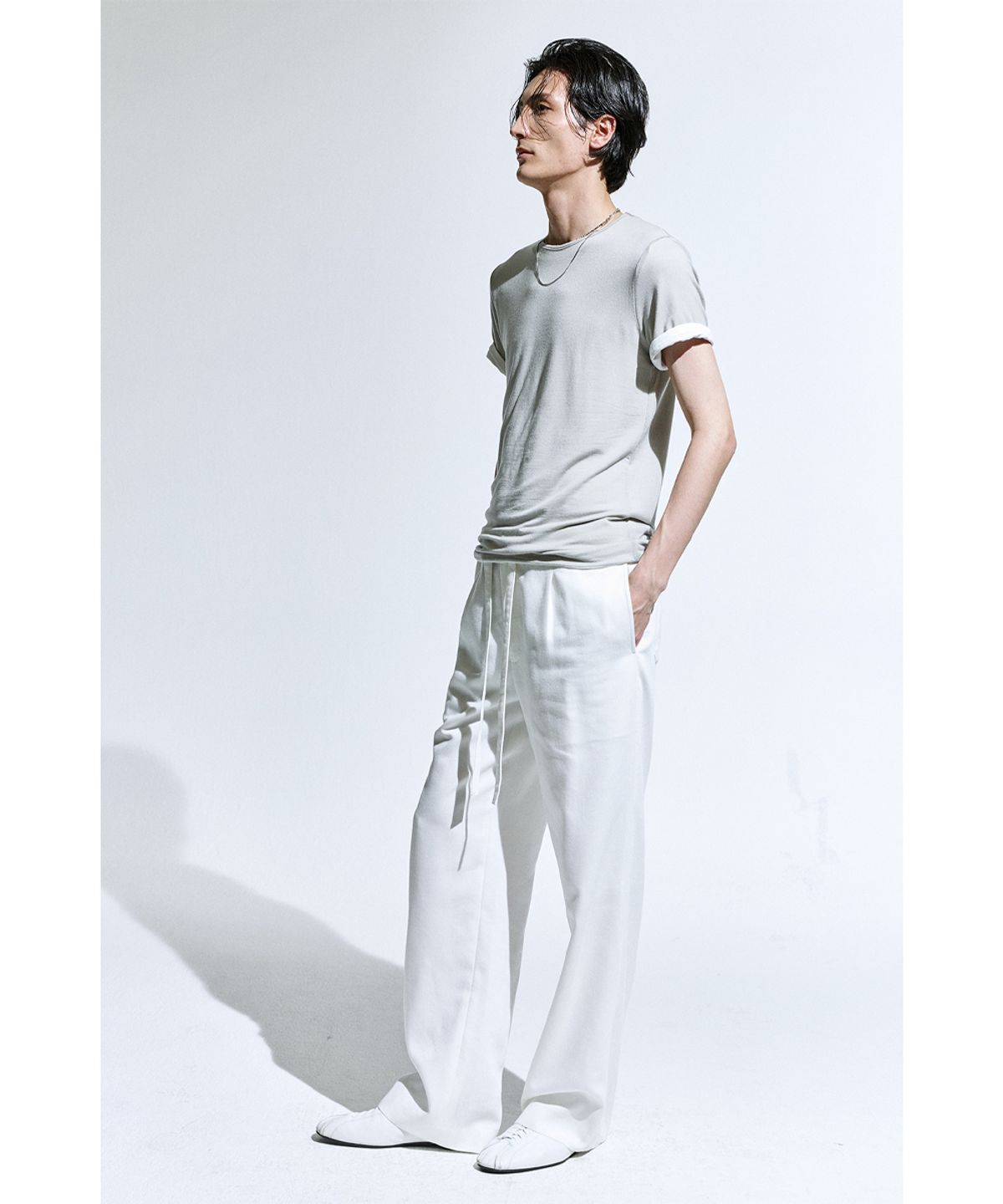 세비지(SAVAGE) String Dinner Trousers - Ivory