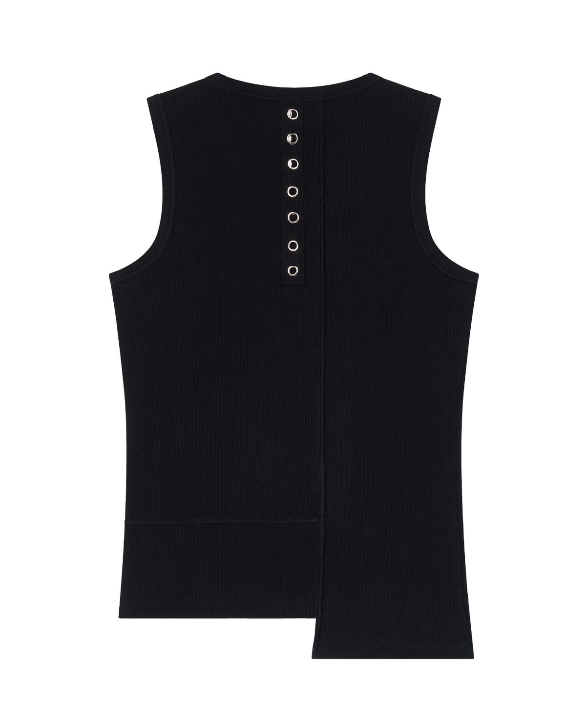 하프앤하프(HALF AND HALF) Asymmetrical Layered Sleeveless Top (eyelet)