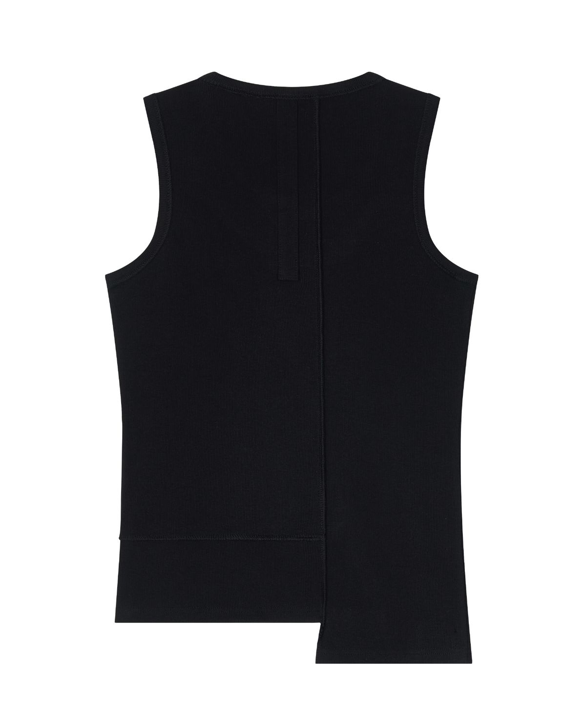 하프앤하프(HALF AND HALF) Asymmetrical Layered Sleeveless Top BK (MAN)