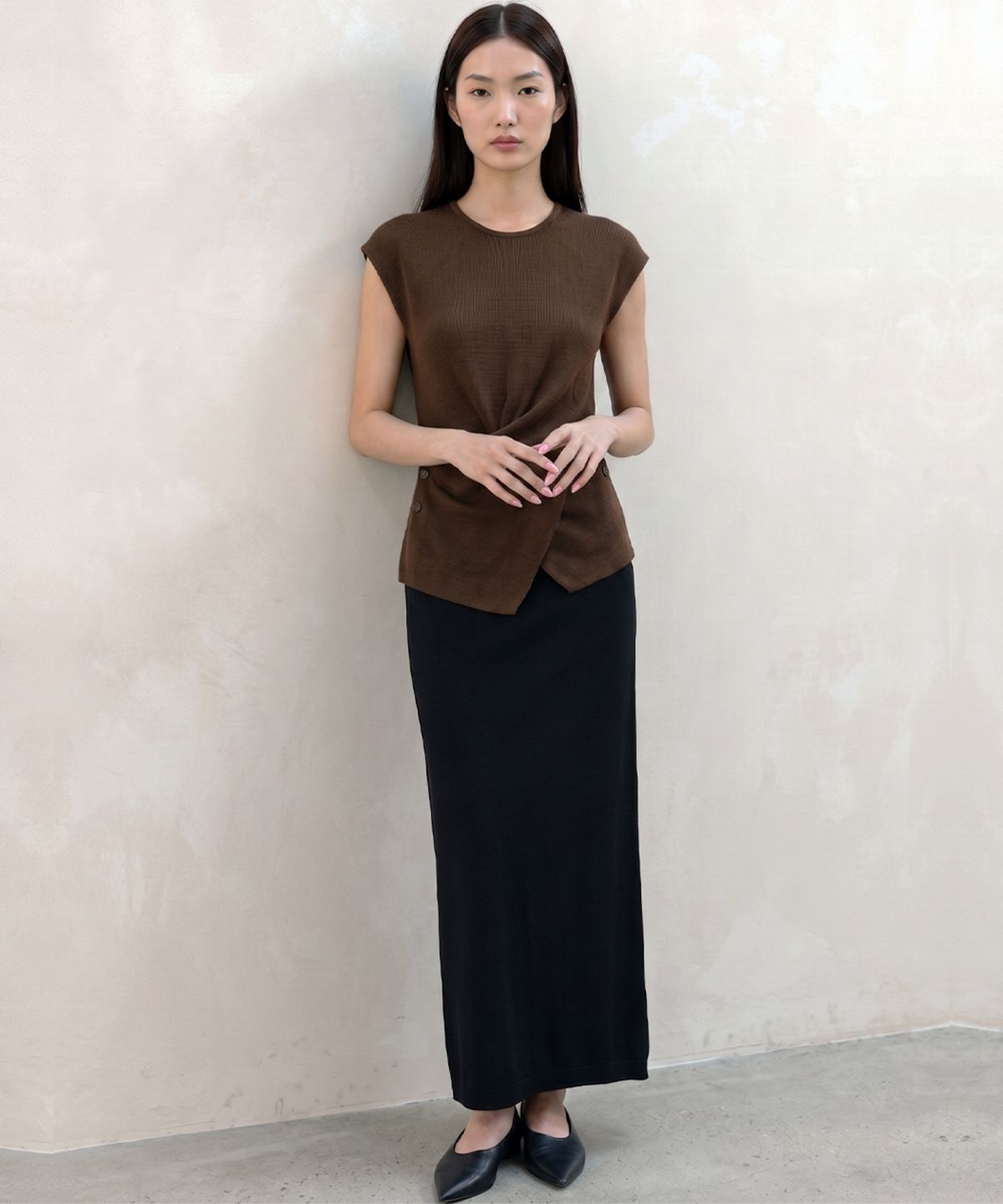 킴도(KIMDOH) Basso Twist Top Brown