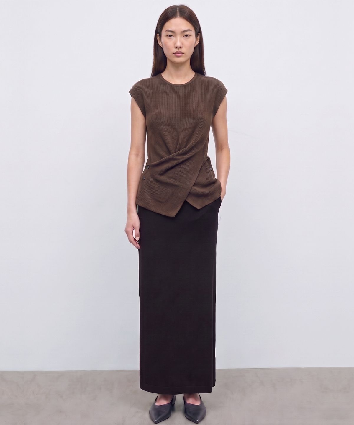 킴도(KIMDOH) Basso Twist Top Brown
