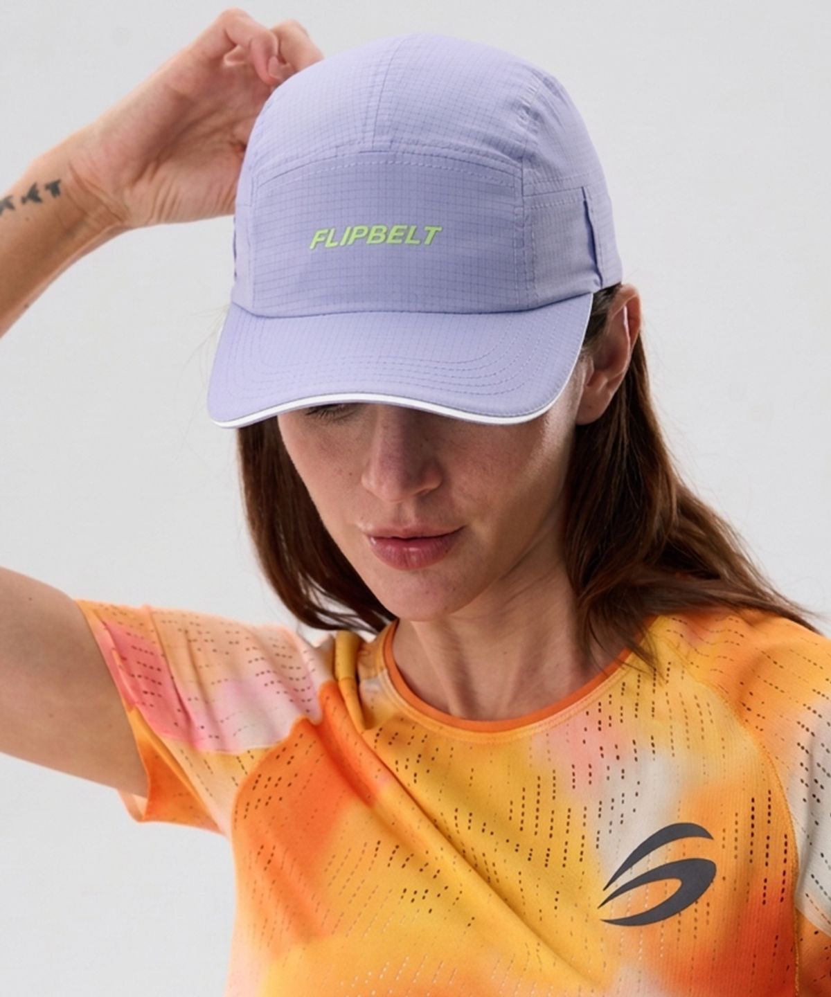 플립벨트(FLIPBELT) 레이스 캡 스포츠 러닝모자 라벤더퍼플