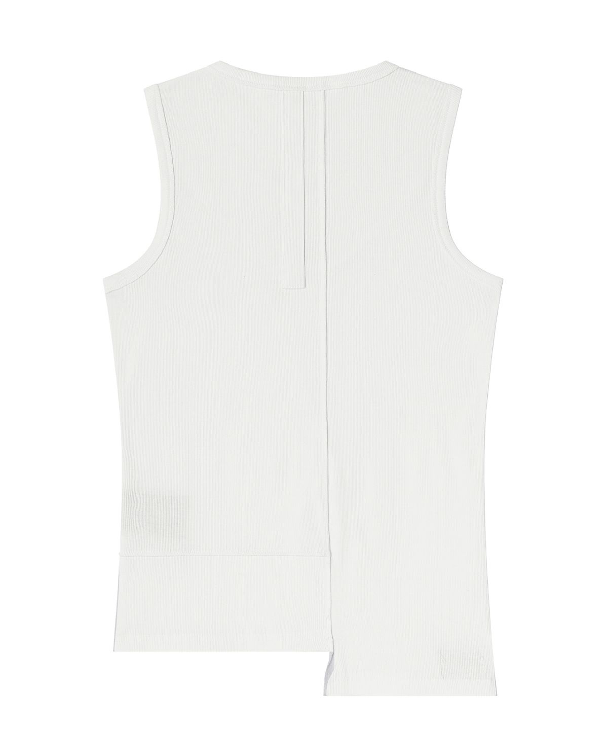 하프앤하프(HALF AND HALF) Asymmetrical Layered Sleeveless Top WH
