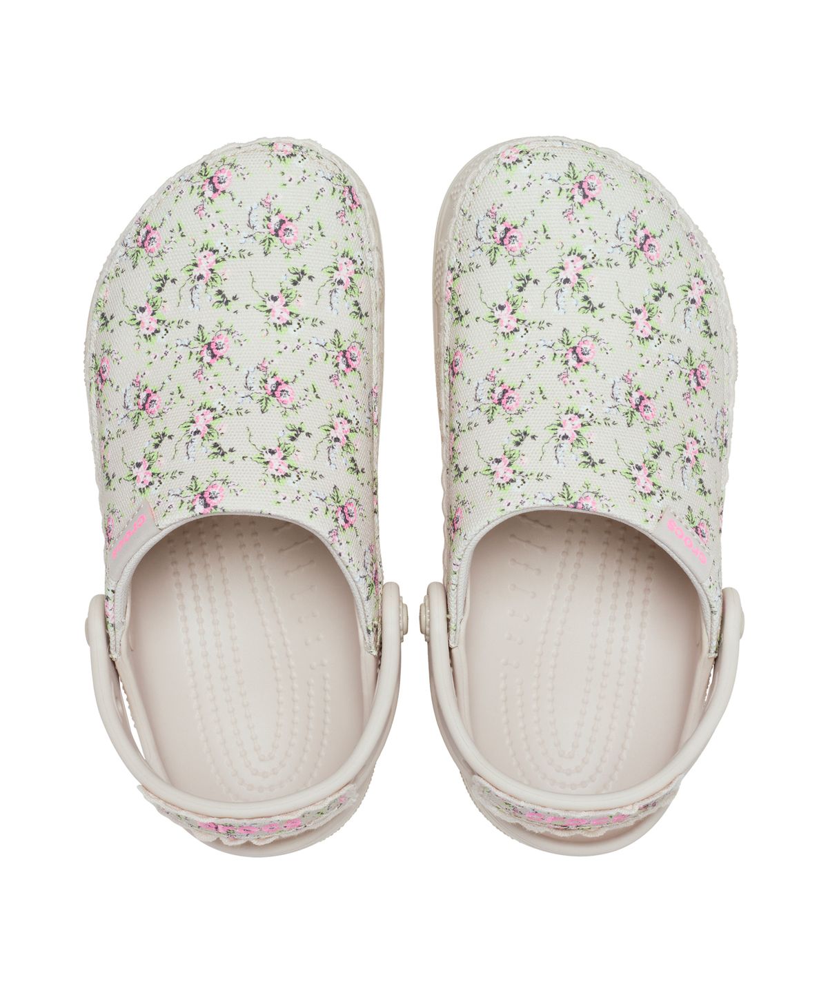 크록스키즈(CROCS KIDS) 클래식 크래프티드 디치 플로럴 클로그 키즈 - 코코아 크림 / 213974-2PL