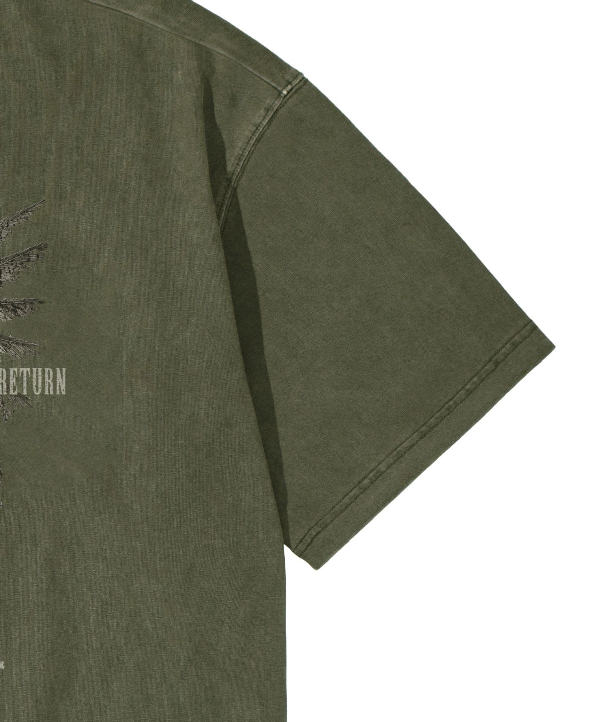 칼라파타르(KALAPATTHAR) PIGMENT GHOST CROW GRAPHIC SHORT SLEEVE T-SHIRT KHAKI