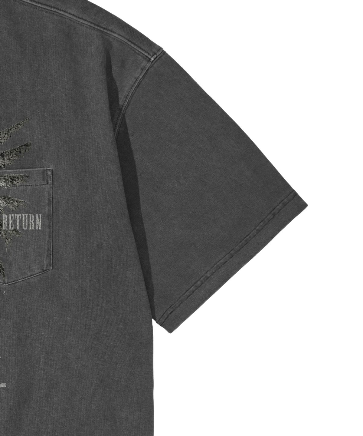 칼라파타르(KALAPATTHAR) PIGMENT GHOST CROW GRAPHIC SHORT SLEEVE T-SHIRT CHARCOAL