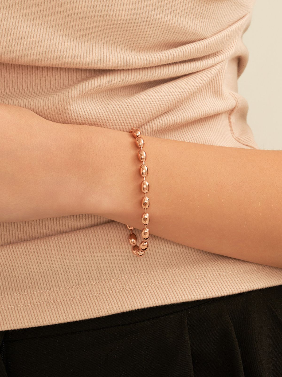 엘르주얼리(ELLEJEWELRY) 14k Gold Plated 볼 매듭 팔찌 ELBRBB110
